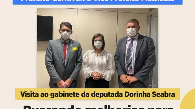 Prefeito Gernivon, acompanhado do Vice Prefeito Matheuzim cumprem agenda em Brasília em busca de recursos para o município.