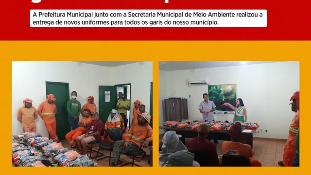 Entrega de Uniformes para Garis do Município!
