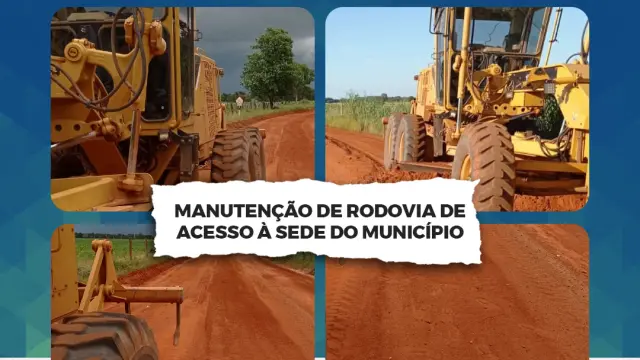 Manutenção de rodovia de acesso a sede do municipio